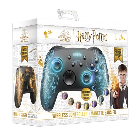 Freaks And Geeks - Casque Switch spirit of gamer OR + Manette Switch  Nintendo Patronus Harry Potter LUMINEUSE - Manette Switch/PC Sans Fil RGB -  Micro-Casque - Rue du Commerce