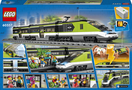 LEGO City 60337 Le Train de Voyageurs Express, Jouet Télécommandé