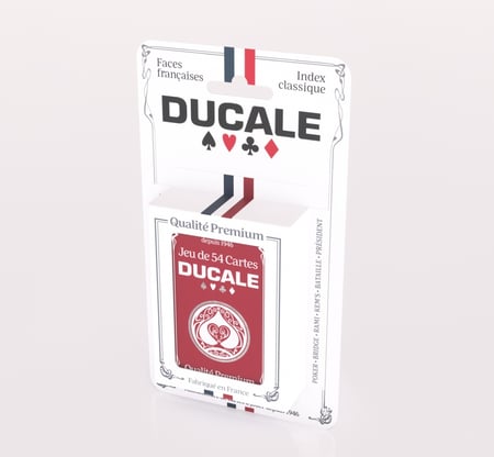Ducale Origine Spielkarten – 54 Karten, Moderne Gestaltung, In Kunststoffbox (zufällig Blau Oder Rot)