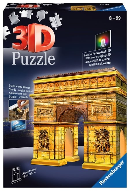 Ravensburger - Puzzle 3D Building - Tour Eiffel - A partir de 10 ans - 216  pièces numérotées à assembler sans colle - Accessoires de finition inclus 