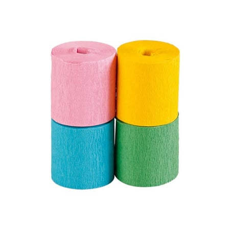 TANGJJY 8 Rouleaux Crépon Papier Multicolores, 25 M × 4,5 Cm