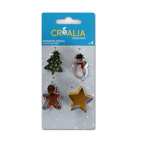 4 emporte-pièces Noël Crealia - Outils et accessoires de modelage - Outils  et accessoires de Modelage - Moulage
