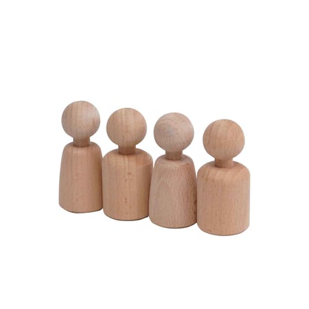 Famille de poupées Peg personnalisées Simple Poupée colorée