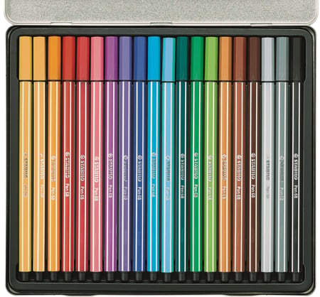 Boîte métal de 20 feutres de dessin STABILO Pen 68 - pointe moyenne - Sets  et Coffrets de Feutres Arts Graphiques - Coffrets Arts graphiques - Art  graphique