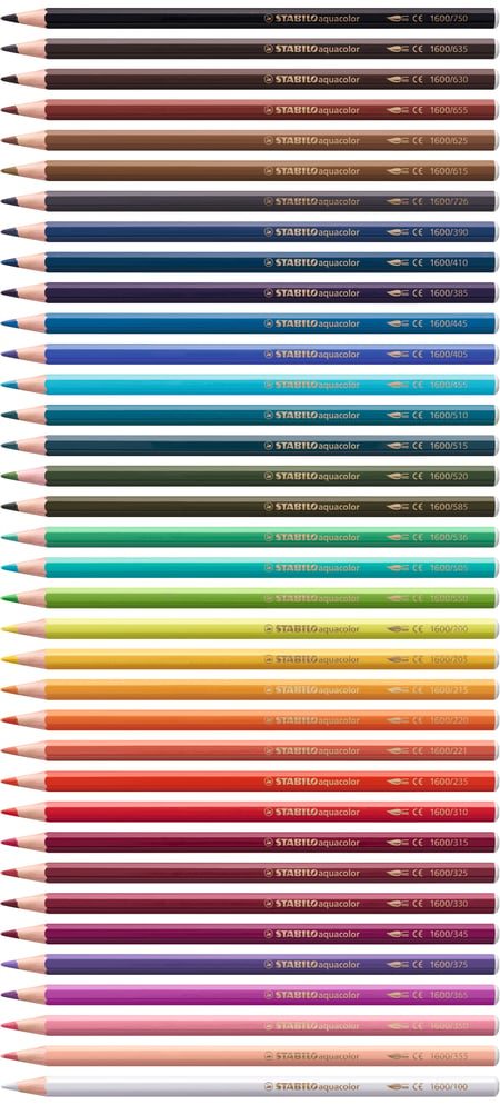Crayon de couleur aquacolor 'ARTY', étui métallique sur