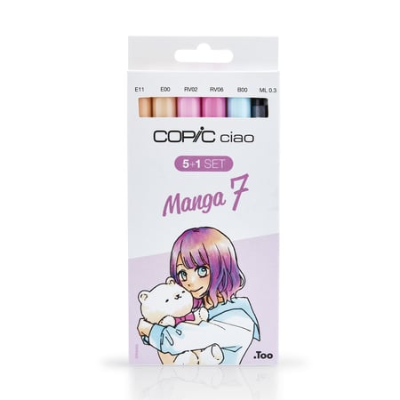 Ensemble Manga n°5 - 5 Copic Ciao + 1 Fineliner - Les Marqueurs - Art  graphique