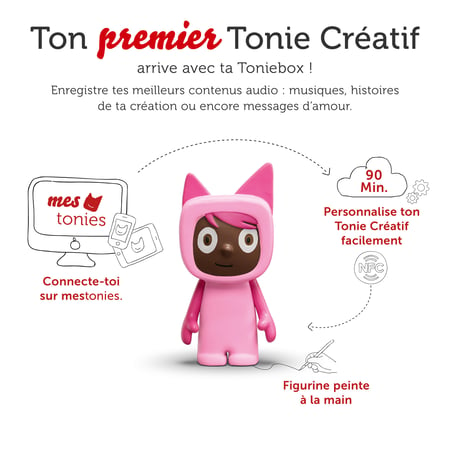 tonies Mon Premier Coffret Toniebox Rouge + 1 Figurine Créatif