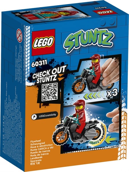 Lego 60311 city stuntz la moto de cascade de feu a rétrofriction