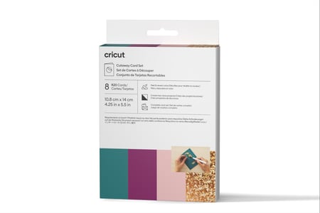 Lot de 8 cartes adhésives à personnaliser Cricut™ - Couleurs assorties - 10,8 x 14 cm