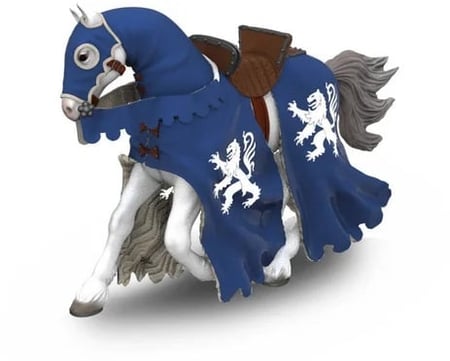 Figurine Cheval du chevalier lion à la lance - Papo