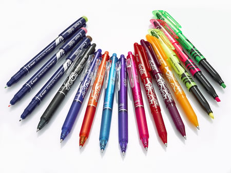 Frixion Clicker Lot de 7 stylos roller effaçables rétractables