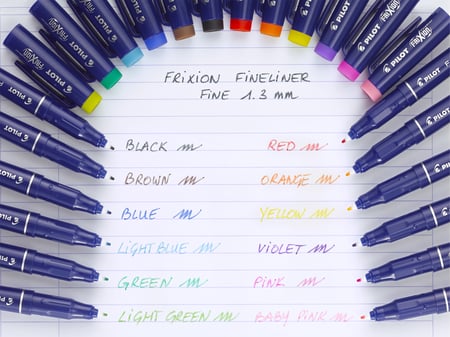 PILOT Lot de 4 stylos roller gel effaçable pointe fine FriXion