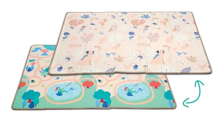 Tapis de jeu - DRFEIFY - Pliable - Anti-Dérapant - Vert - Enfant