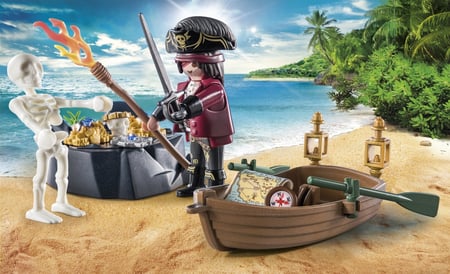 Playmobil® - Starter pack pirate et barque - 71254 - Playmobil® Les pirates