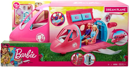 Barbie Avion de Rêve Mattel : King Jouet, Barbie et poupées mannequin  Mattel - Poupées Poupons