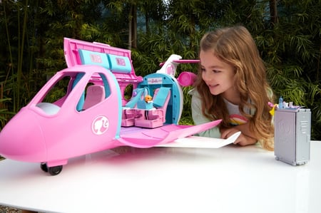 Véhicule poupée mannequin - Barbie - Avion de rêve - Jeux d'imagination