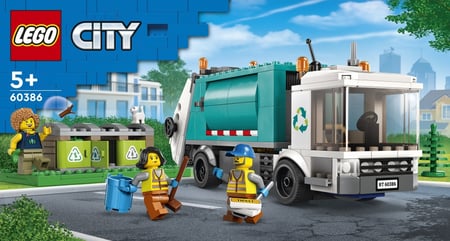 LEGO City 60386 Le Camion de Recyclage, Jouet Camion-Poubelle, Jeu Éducatif Enfants  5 Ans - ADMI