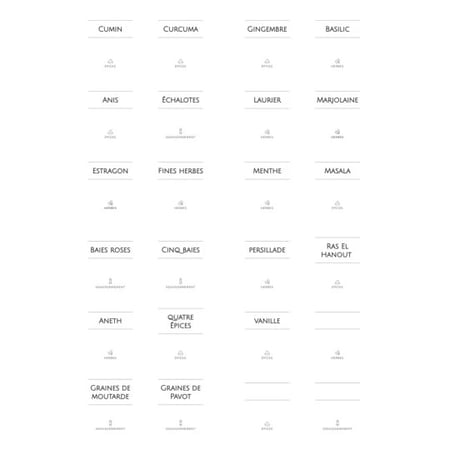 Étiquettes épices minimalistes - Notes repositionnables - Post-it - Carnets  - Blocs notes - Répertoires