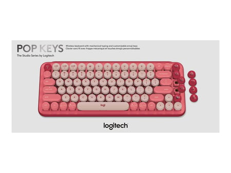 Clavier sans fil Logitech POP Keys - Bluetooth LE, Bluetooth 5.1 - Coral  rose - Claviers - Claviers - Souris - Matériel Informatique High Tech