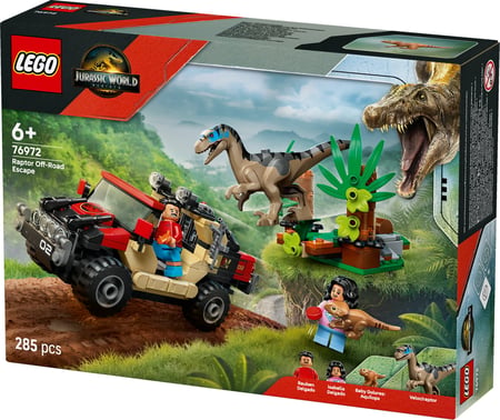 LEGO® 76972 - Le vélociraptor et l’évasion en 4x4 - Jurassic World