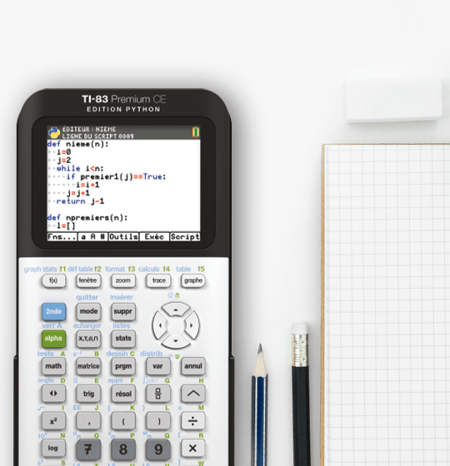 Calculatrice graphique Python Texas Instrument - Lycée - TI-83 Premium CE Edition  Python - Calculatrices scolaires - Calculatrices