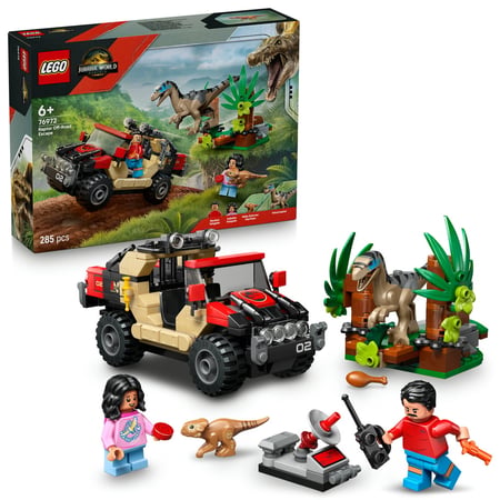 LEGO® 76972 - Le vélociraptor et l’évasion en 4x4 - Jurassic World