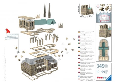 Puzzle 3D Notre-Dame de Paris Ravensburger : King Jouet, Puzzles
