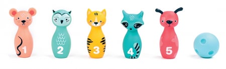 Jeu Quilles Souples Set Bowling Hapikids 12 Pièces - Jouet Enfant