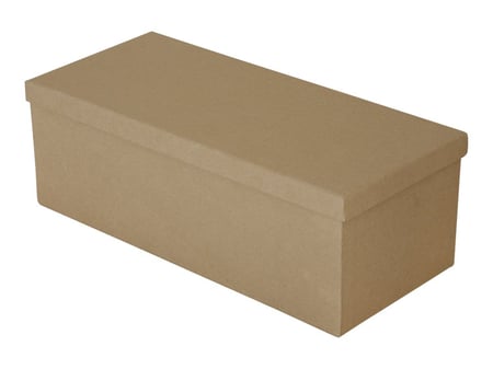 Boîte en carton rectangle 29x13x10cm - Créalia - Supports Papier mâché et  carton