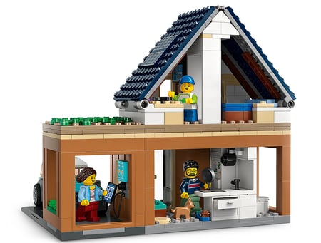 La maison familiale et la voiture électrique - LEGO® City - 60398 - Jeux de  construction