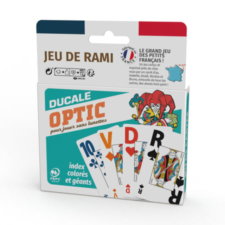 Optic 2 jeux 54 cartes Rami ecopack - Petits jeux de cartes