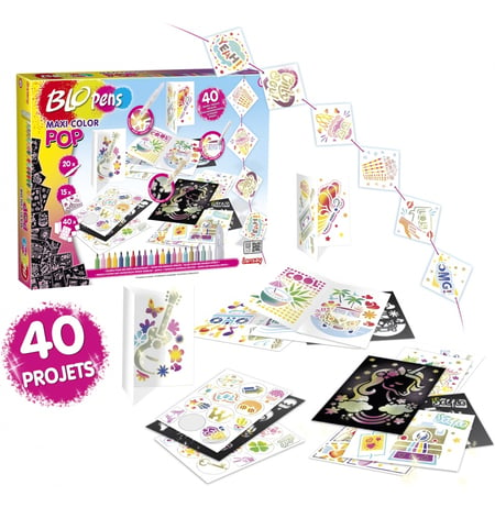 Blopens - Maxi-Color Pop - 40 Activités - Dessins et Coloriages - Dès 5 ans  - Lansay : : Jeux et Jouets
