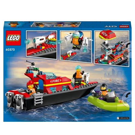 LEGO® City 60373 - Le Bateau de Sauvetage des Pompiers - DracauGames