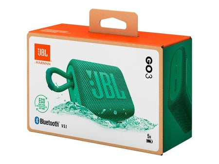 Enceinte JBL Go 3 Eco verte : prix, avis, caractéristiques - Orange