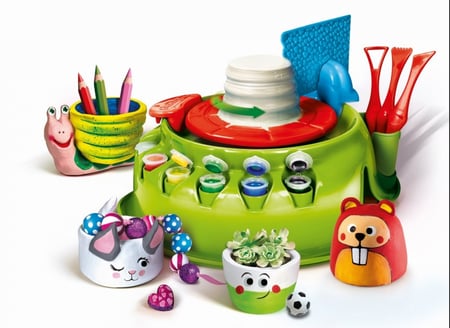 Atelier Poterie Cool Maker - Tour à Potier Enfant, Argile Air Dry, Loisir Créatif 8+