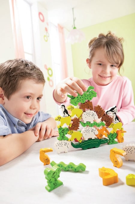 Pyramide d'animaux Haba : King Jouet, Jeux d'ambiance Haba - Jeux de société