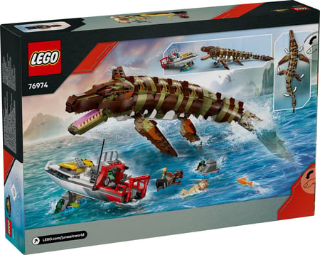 LEGO® 76974 - Le bateau en mission et le mosasaure en briques - Jurassic World