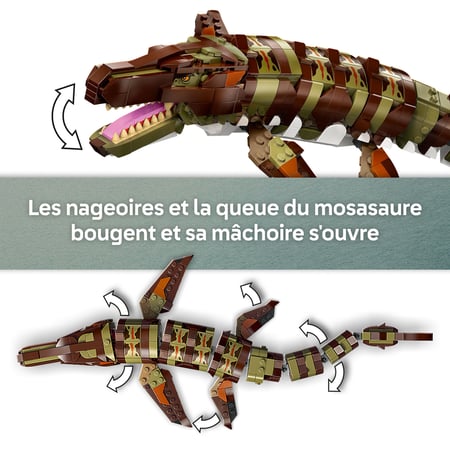 LEGO® 76974 - Le bateau en mission et le mosasaure en briques - Jurassic World