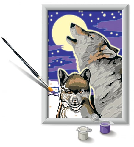 Ravensburger - Numéro d'art - Cri du loup - Coffrets Peinture Enfants -  Coffrets Créatifs pour enfant