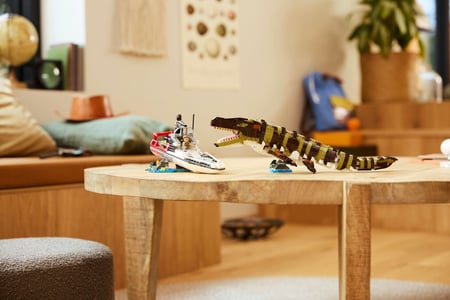 LEGO® 76974 - Le bateau en mission et le mosasaure en briques - Jurassic World
