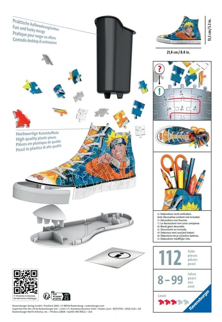 Puzzle 3D Sneaker - Naruto - Puzzle 3D | Cultura
