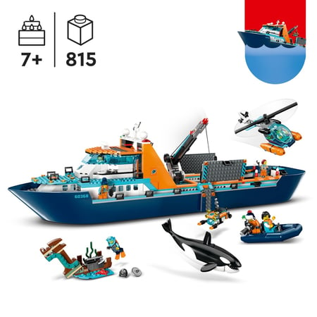 LEGO®60368 - Le navire d'exploration arctique - LEGO® City - Jeux de  construction