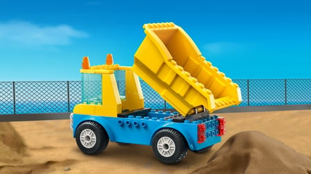 LEGO City 60391 Les Camions de Chantier et la Grue a Boule de Démolit
