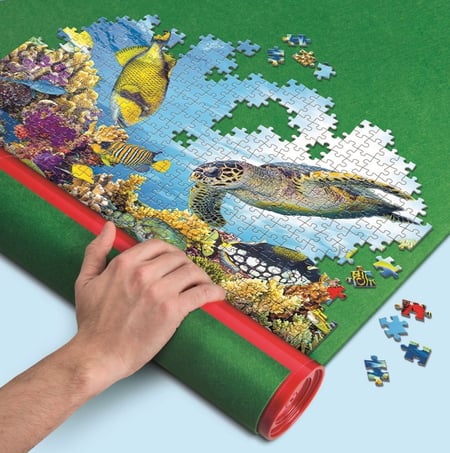 Tapis pour puzzle enroulable de 500 à 2000 pièces rangement et transport