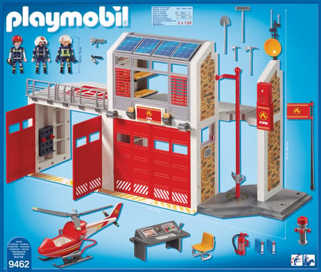 Playmobil - Caserne de pompiers transportable - Playmobil - Rue du Commerce