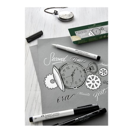 Feutre pointe calligraphie C - Faber-Castell - blanc - Pitt Artist Pen -  Feutres Arts Graphiques - Art graphique
