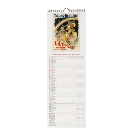 Calendrier Mural 2026 Belle Époque – Grand Format 30x29 Cm, 12 Mois + Planificateur, 6 Langues, Illustrations Art Nouveau, Papier FSC