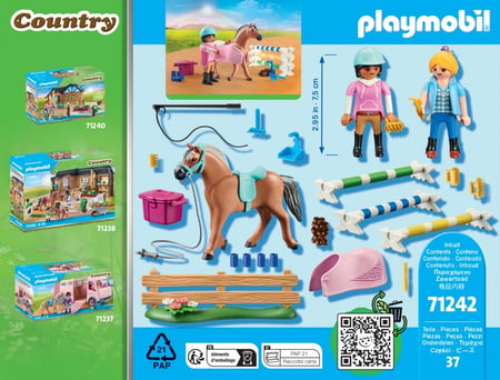 Lot Box chevaux avec cavalières Playmobil Country