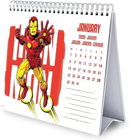 Calendrier de bureau 2024 – Calendrier mural de bureau 12 mois, janvier  2024 à décembre 2024, calendrier de bureau 25,4 x 21,1 cm, calendrier de