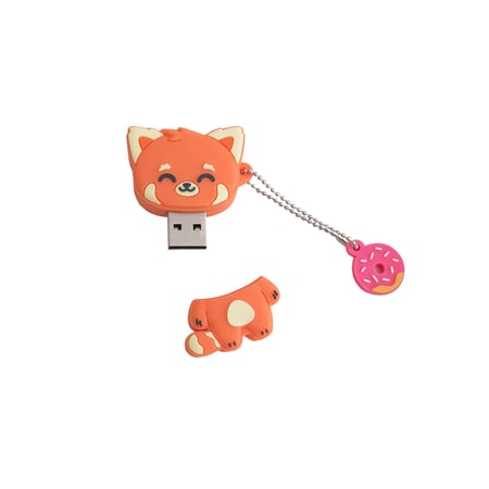 Porte-clés Mr Wonderful - Panda Roux Avec RX - En Caoutchouc Joyeux - Idée Cadeau Fun Et Pratique